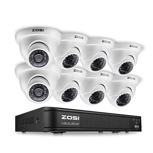 ZOSI 8 Channel HD-TVI 1080p CCTV Camera Security System,1080p 4-in-1 Surveillance DVR Recorder with 1TB HDD and (4) 2.0MP 1920TVL Outdoor/Indoor Day N